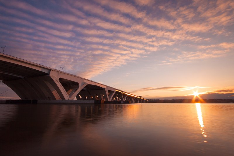 Click to view full screen - Sunrise Over the Wilson Bridge