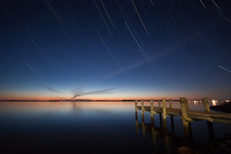 Click to view full screen - Ocean City Star Trails